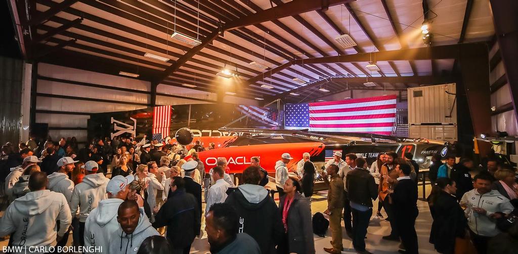 Oracle Team USA - new America&rsquo;s Cup Class boat - Unveiling - Bermuda, February 14, 2017 photo copyright BMW / Carlo Borlenghi taken at  and featuring the  class