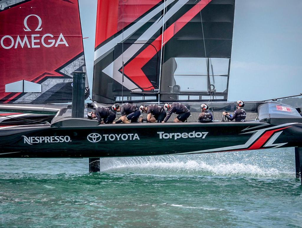 Emirates Team New Zealand - AC50 Launch - February 16, 2017 photo copyright Emirates Team New Zealand http://www.etnzblog.com taken at  and featuring the  class