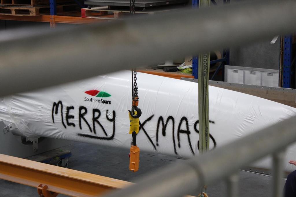 To Emirates Team NZ - Merry Xmas from Southern Spars © Southern Spars