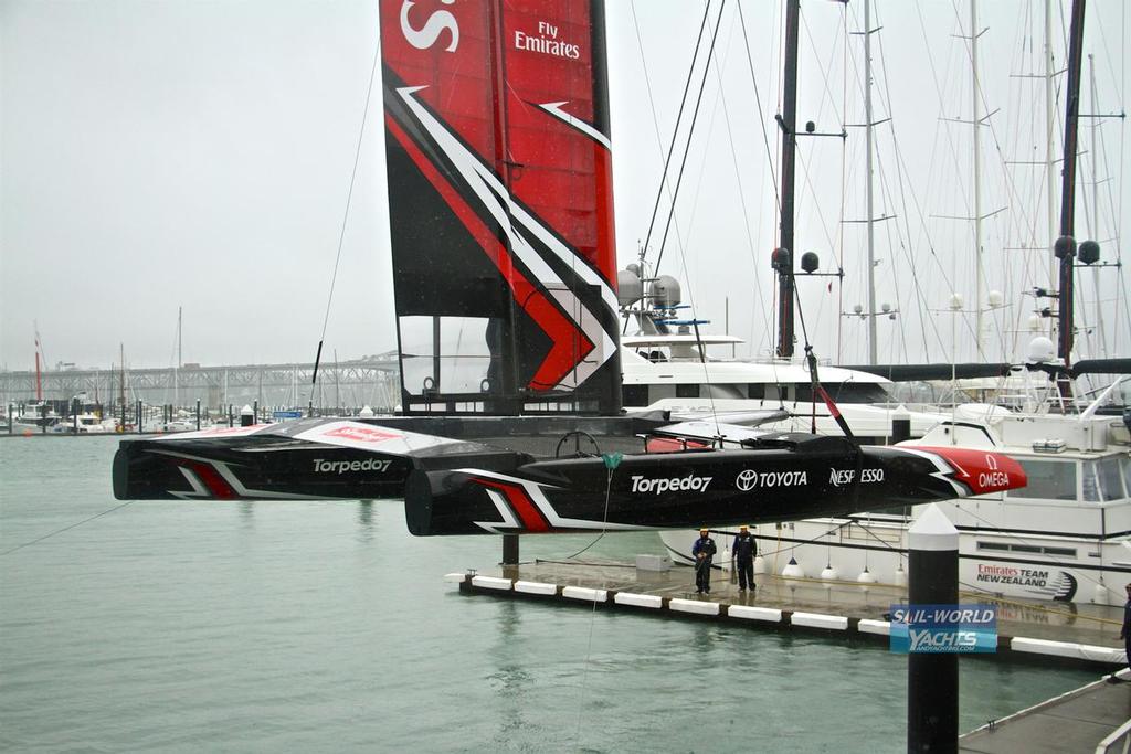 Emirates Team New Zealand AC 50 launch ceremony at the  Team's base in Auckland.  February 16, 2017 © Richard Gladwell www.photosport.co.nz