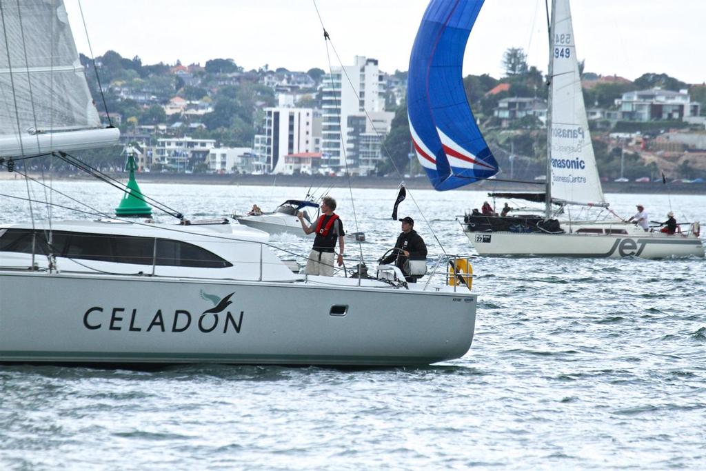 Celadon - Start SSANZ Two Man Round North Island race Auckland.  February 16, 2017 © Richard Gladwell www.photosport.co.nz