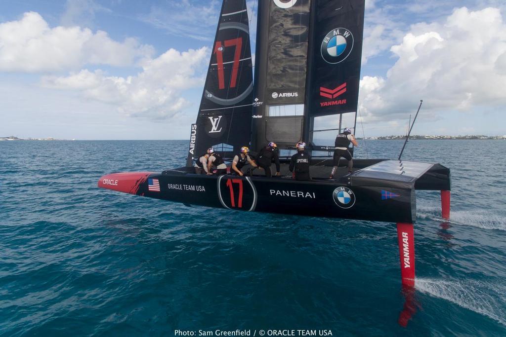 17/02/20 - Hamilton (BDA) - 35th America's Cup Bermuda 2017 - ORACLE TEAM USA - AC45S training photo copyright Sam Greenfield/Oracle Team USA http://www.oracleteamusa.com taken at  and featuring the  class