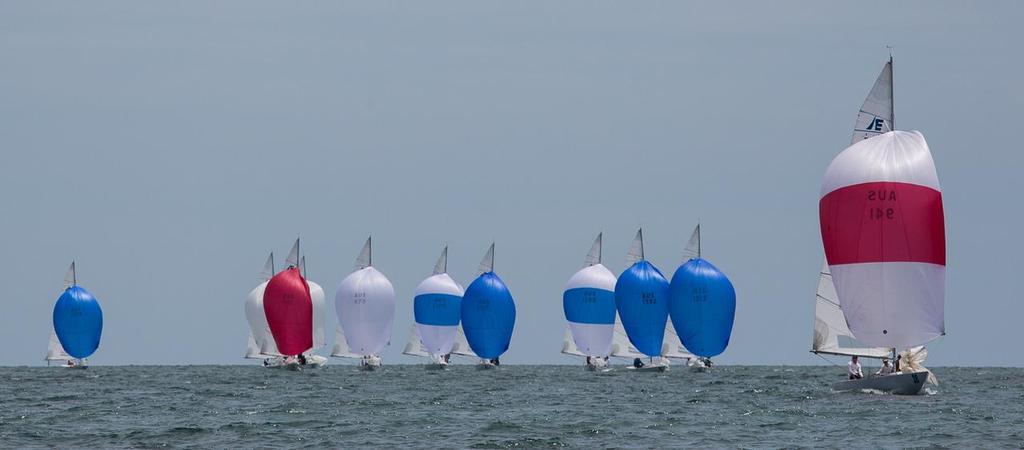 The Saint, 1’50” ahead for the win of Race Four. - 2017 Etchells Brisbane Championship photo copyright Kylie Wilson Positive Image - copyright http://www.positiveimage.com.au/etchells taken at  and featuring the  class