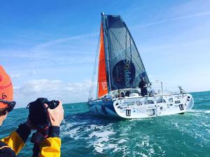  - Conrad Colman finishes under sail in the jury rigged Foresight Natural Energy, February 24, 2017 photo copyright Conrad Colman / Foresight Energy / Vendée Globe taken at  and featuring the  class
