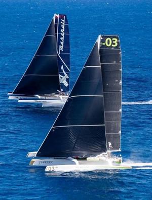 The Italian trimaran finished 13 minutes after Phaedo3 - RORC Caribbean 600 photo copyright Rachel Fallon-Langdon taken at  and featuring the  class