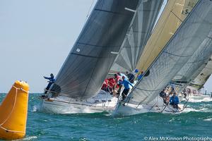 Rob Green's Dream and below them is Nutcracker at the ill-fated first start of Division One. - 2016/17 Club Marine Series photo copyright  Alex McKinnon Photography http://www.alexmckinnonphotography.com taken at  and featuring the  class