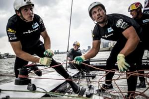 Returning to the crew alongside the experienced Austrian duo are trimmer Stewart Dodson and bowman Adam Piggott, who both contributed to Red Bull Sailing Team’s medal effort last year. photo copyright Predrag Vuckovic taken at  and featuring the  class
