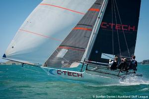 C-tech, at the 2017 NZ Championship photo copyright Suellen Davies / Auckland Skiff League taken at  and featuring the  class