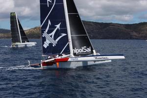 Duelling MOD70s at the start - RORC Caribbean 600 photo copyright RORC / Tim Wright taken at  and featuring the  class