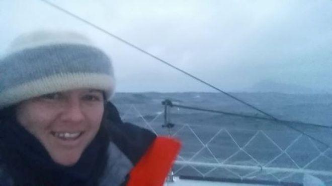 Lisa Blair crosses Cape Horn on 50th day of Antarctic circumnavigation © Lisa Blair