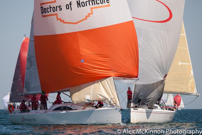 Hhhmmm. On Port with the foot tight around the forestay - perhaps use an Ace off the prodder? - Club Marine Series ©  Alex McKinnon Photography http://www.alexmckinnonphotography.com