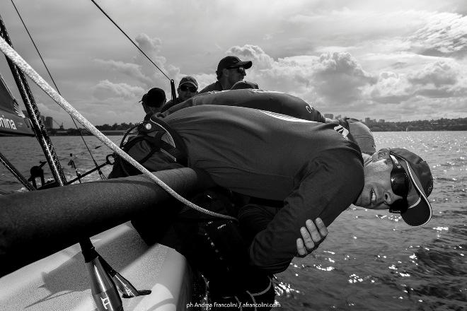 On board Beau Geste TP52 during training for the Australian Yachting Championship © Andrea Francolini