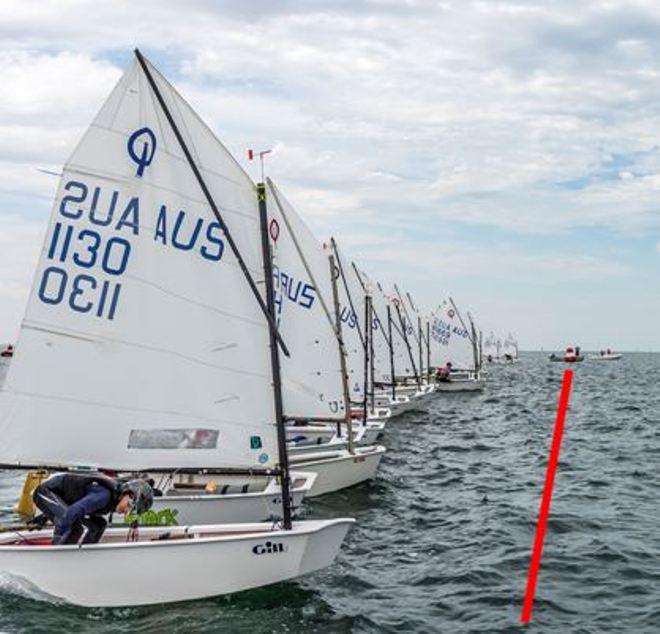 Three seconds before the start - GILL Optimist Victorian Championships © Smeaton Photography
