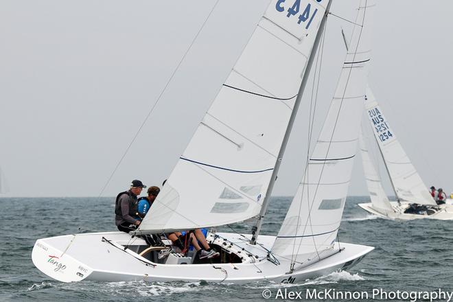 Reigning NSW Champions, Tango (Chirs Hampton, Sam Haines and Mark Andrews) placed first in the second race of the day... - Brighton Land Rover 2017 Etchells VIC Championship ©  Alex McKinnon Photography http://www.alexmckinnonphotography.com