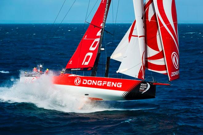 Dongfeng Race Team sailing between Glenan Island and Groix Island, South Brittany © Benoit Stichelbaut / Dongfeng Race Team