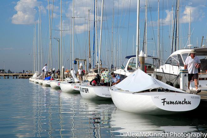 Pretty as picture, which is about all the action that is going on when it is such a mill pond... - 2017 Brighton Land Rover Etchells Victorian Championship ©  Alex McKinnon Photography http://www.alexmckinnonphotography.com