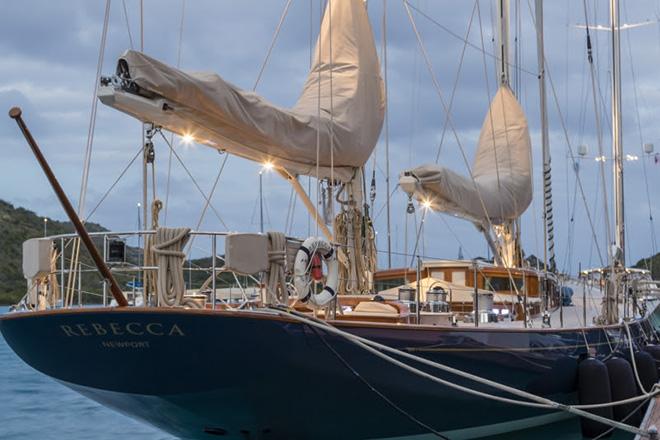 Rebecca docked at YCCS Marina, Loro Piana Caribbean Superyacht Regatta & Rendezvous 2017. © Borlenghi / YCCS / BIM