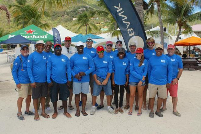 Teams racing in the 4th VP Bank Tortola Sloop Spring Challenge at the BVI Sailing Festival today - 46th BVI Spring Regatta & Sailing Festival © Christophe Courau