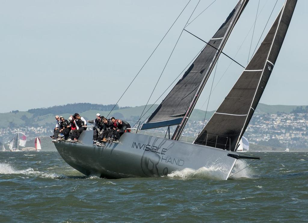 One of new Pacific 52 class, Invisible Hand, racing in San Francisco - March 2017 photo copyright Erik Simonson/ pressure-drop.us http://www.pressure-drop.us taken at  and featuring the  class