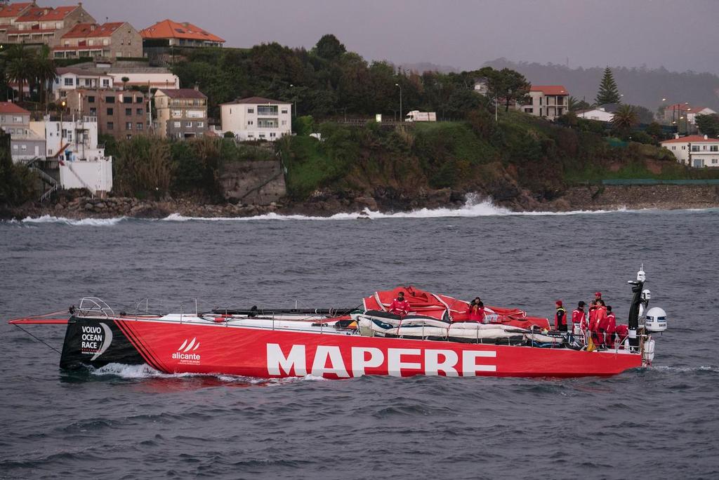 MAPFRE returns to base after her dismasting off the Spanish coast - March 30, 2017 © MAPFRE