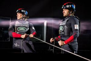 The Land Rover BAR team test the Spinlock buoyancy aid in the wind tunnel. photo copyright  Harry KH / Land Rover BAR taken at  and featuring the  class