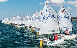 Race six open fleet - 2017 Gill Optimist Victorian Championships - Day 2 photo copyright Tom Smeaton taken at  and featuring the  class