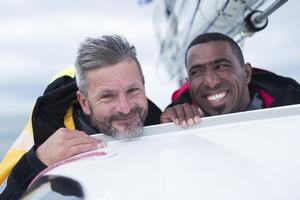 Dublin. Ireland. 20th June 2016. The Volvo Round Ireland Race . Musandam-Oman Sail set a new record for the fastest-ever sail round Ireland when the team crossed the finish line at Wicklow in 38 hours, 37 minutes and 7 seconds. Skippered by Sidney Gavignet (FRA) with team mates Damian Foxall (IRL) and Fahad Al Hasni (OMA), Jean Luc Nelias (FRA), Yasir Al Rahbi (OMA) and Sami Al Sukaili (OMA) photo copyright Lloyd Images http://lloydimagesgallery.photoshelter.com/ taken at  and featuring the  class
