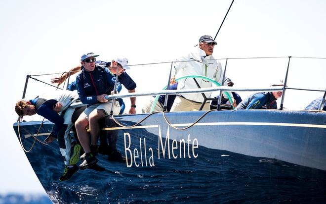 Hap Fauth at the helm of his Maxi 72 Bella Mente at the 2017 Palma Vela in Mallorca, Spain © Pedro Martinez / Sailing Energy http://www.sailingenergy.com/