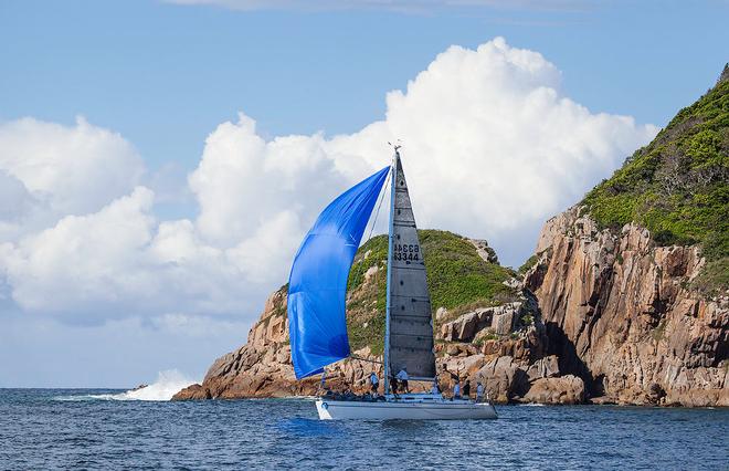 Heading past Cabbage Tree island during the passage race. - Sail Port Stephens ©  John Curnow
