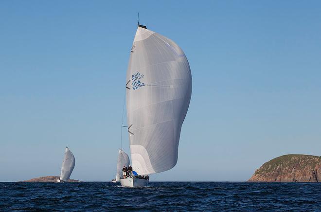 Part of the IRC Div1 fleet returning home on the last day. - Sail Port Stephens ©  John Curnow