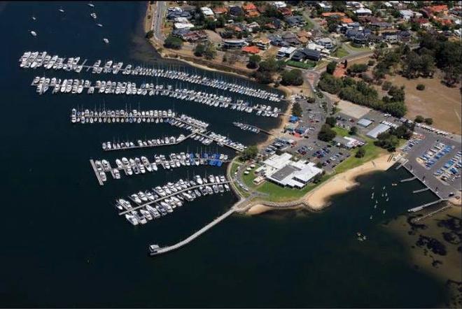 Aerial view of SoPYC - Boat park to the right. - Viper 640 World Titles - Perth 2018 © Viper 640 http://viper640.org/