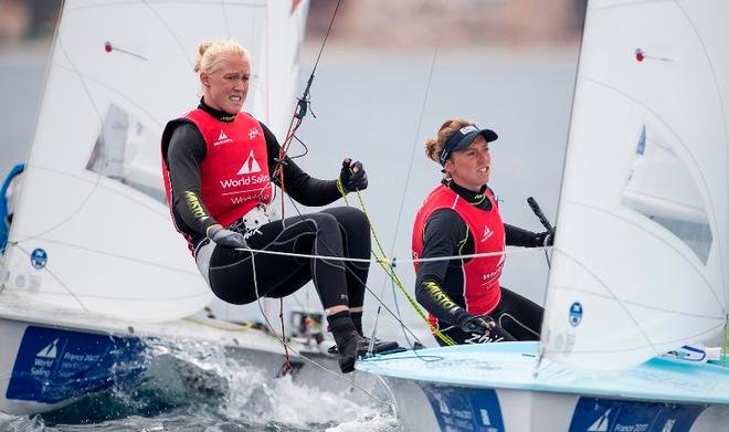 Amy Seabright and Anna Carpenter, 470 Women - Sailing World Cup Hyères © Richard Langdon/British Sailing Team