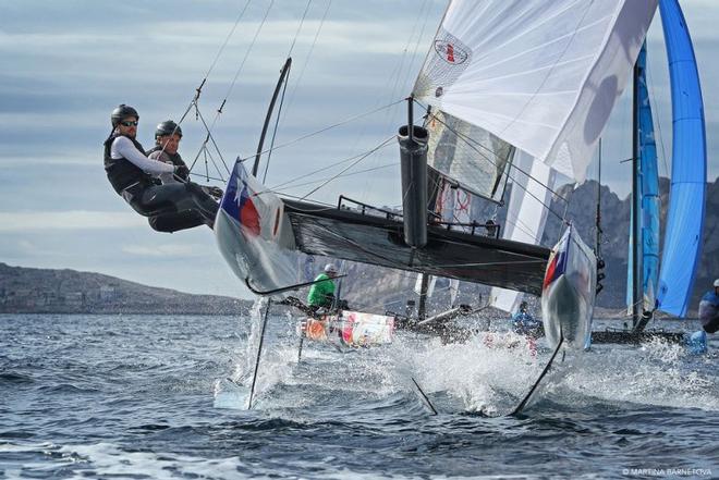 The next Act in Madeira Islands will see the Flying Phantom Series take off, alongside the Extreme Sailing Series, for the first time. © Martina Barnetova