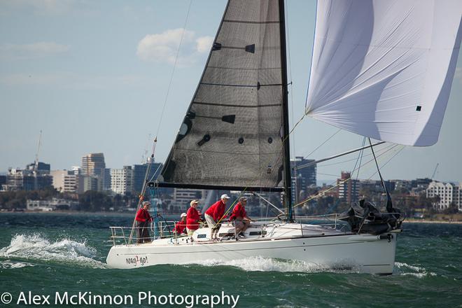 Certainly is!!! Gary Mackinven from RYCV skippering Way 2 Go on the way to the finish - First under AMS. - Club Marine Series ©  Alex McKinnon Photography http://www.alexmckinnonphotography.com