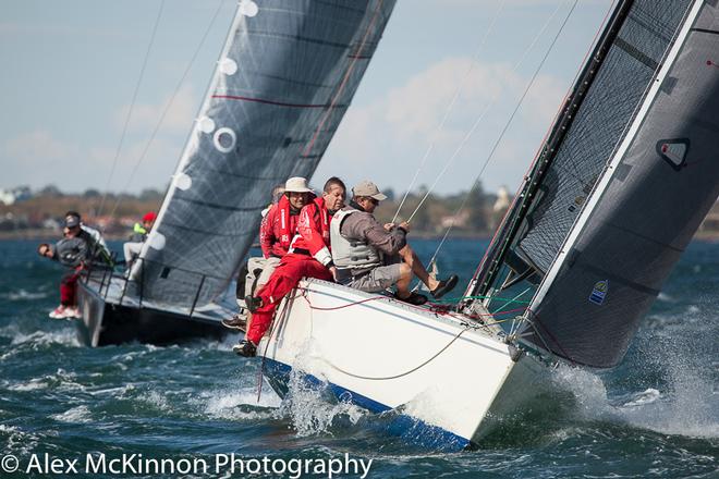 Grant Botica from RYCV skippering Executive Decision - First under IRC overall - Club Marine Series ©  Alex McKinnon Photography http://www.alexmckinnonphotography.com