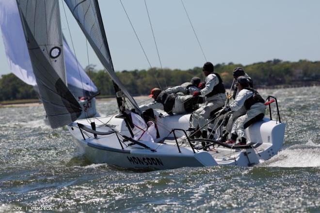 Bruce Ayres' Monsoon (USA-851) scored 5-1-6 on Day 1 at the Melges 24 U.S. Nationals in Charleston © JOY / USM24CA