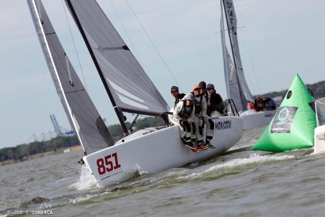 Bruce Ayres' Monsoon (USA-851) ended Day 2 at the Melges 24 U.S. Nationals in Charleston on the fourth position © JOY / USM24CA