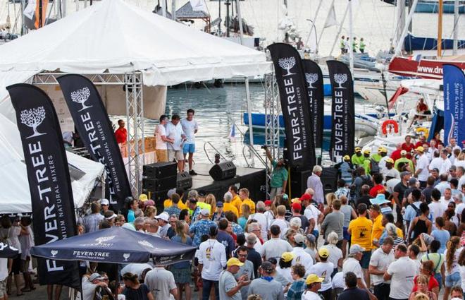 Competitors enjoy the Fever-Tree Race Day Prize Giving on the second day of racing at the 50th edition of Antigua Sailing Week © Paul Wyeth / www.pwpictures.com http://www.pwpictures.com