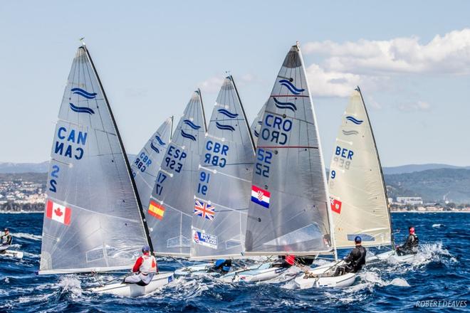Fleet in action on Day 5 - Sailing World Cup Hyères ©  Robert Deaves