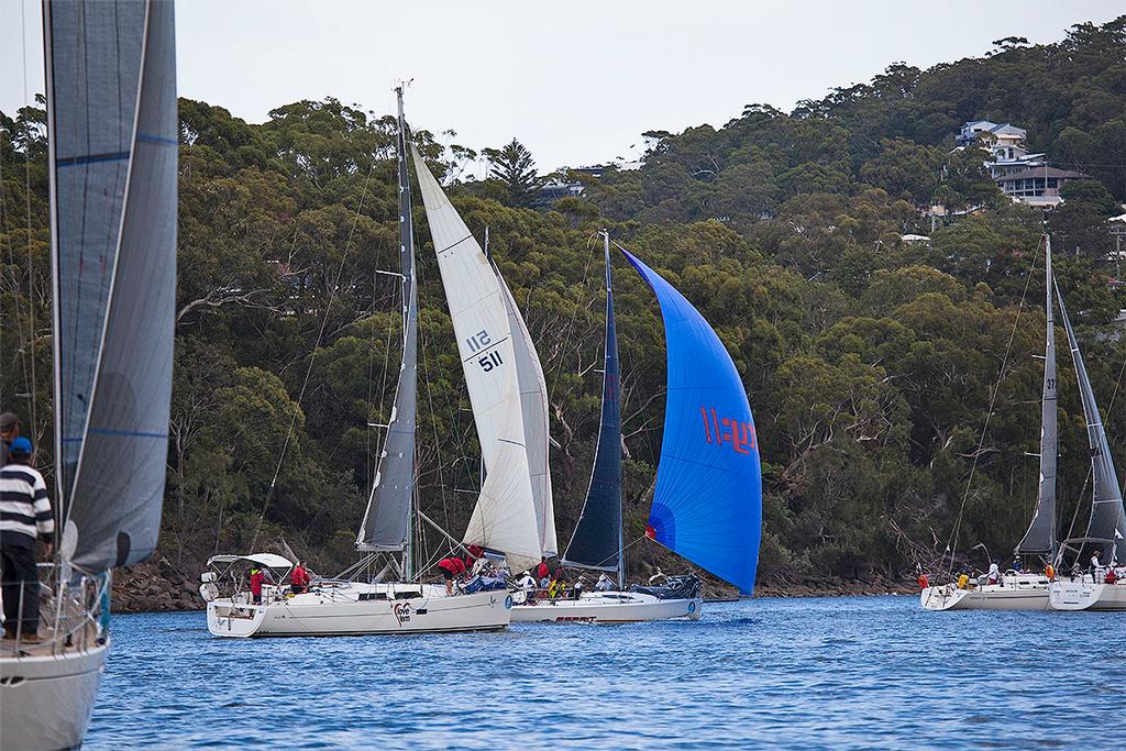 Esprit using the little zephyrs to their advantage along the beach at Corlette - Sail Port Stephens ©  John Curnow