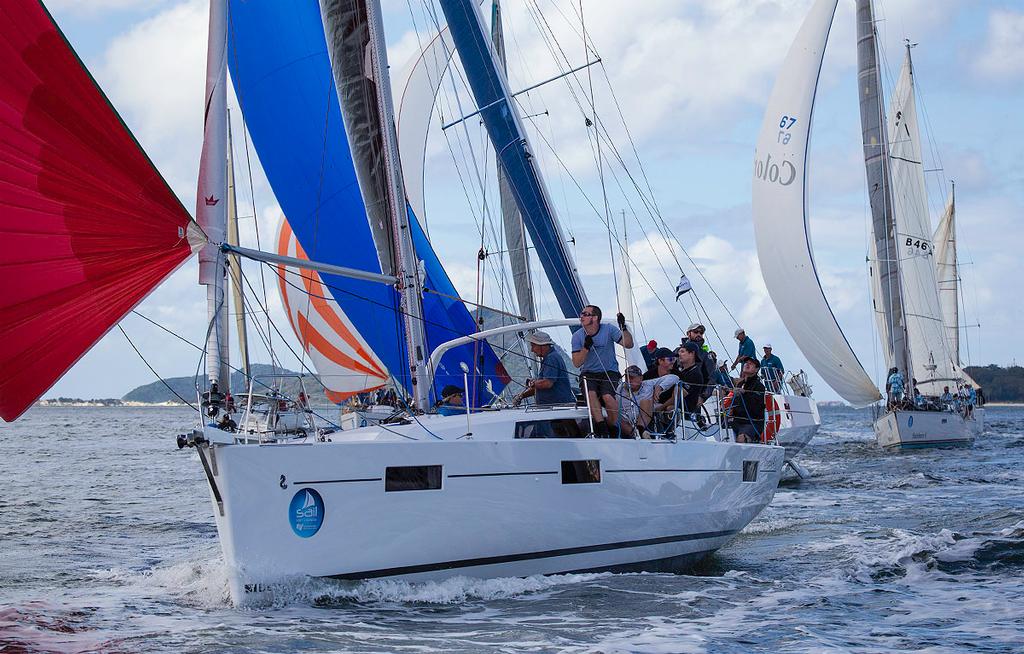 Beneteau's Oceanis 41.1 powering along. - Sail Port Stephens ©  John Curnow