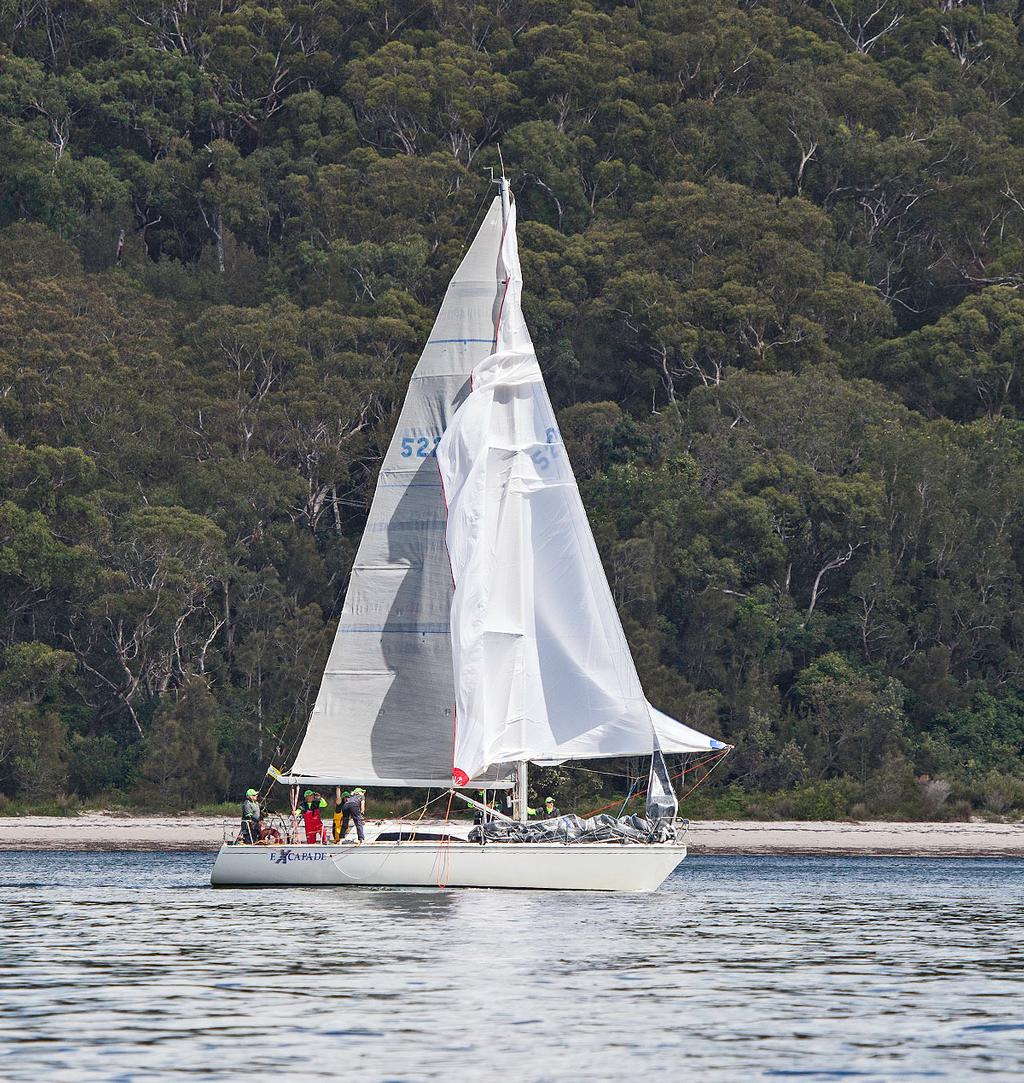 Until of course it is your turn to run out of puff and overrun your own kite... - Sail Port Stephens ©  John Curnow