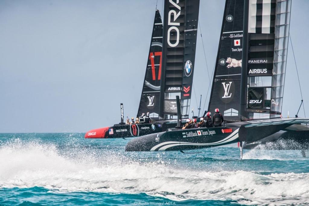 Oracle Team USA scores another win over Softbank Team Japan  - Practice Session 3, - April 10-12, 2017 photo copyright Austin Wong | ACEA taken at  and featuring the  class