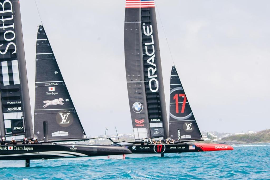 Oracle Team USA and Softbank Team Japan - Practice Session 3, - April 10-12, 2017 photo copyright Austin Wong | ACEA taken at  and featuring the  class