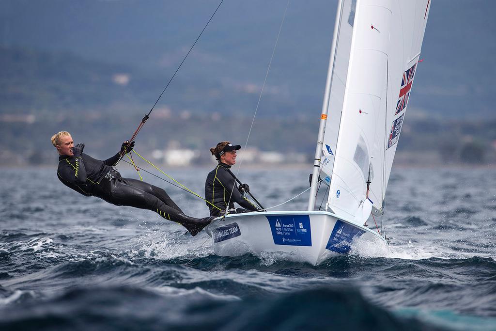 470 women Amy Seabright-Anna Carpenter - 2017 Sailing World Cup - Hyeres photo copyright  Richard Langdon http://www.oceanimages.co.uk taken at  and featuring the  class