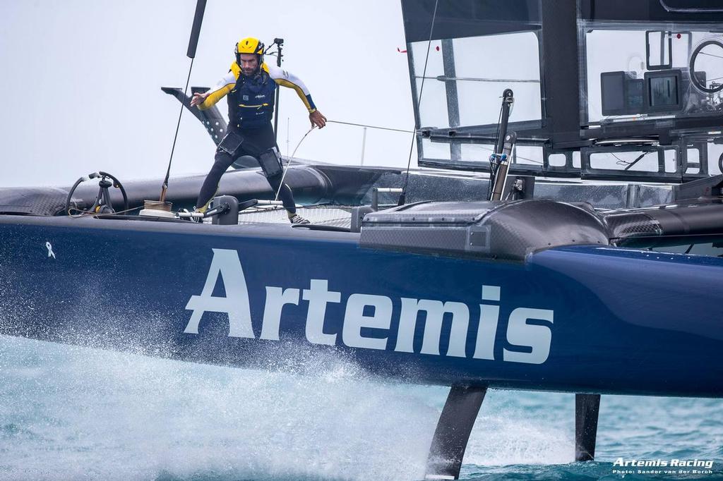 Iain Percy, Skipper Artemis Racing - during Practice Session, May 2017 © Sander van der Borch / Artemis Racing