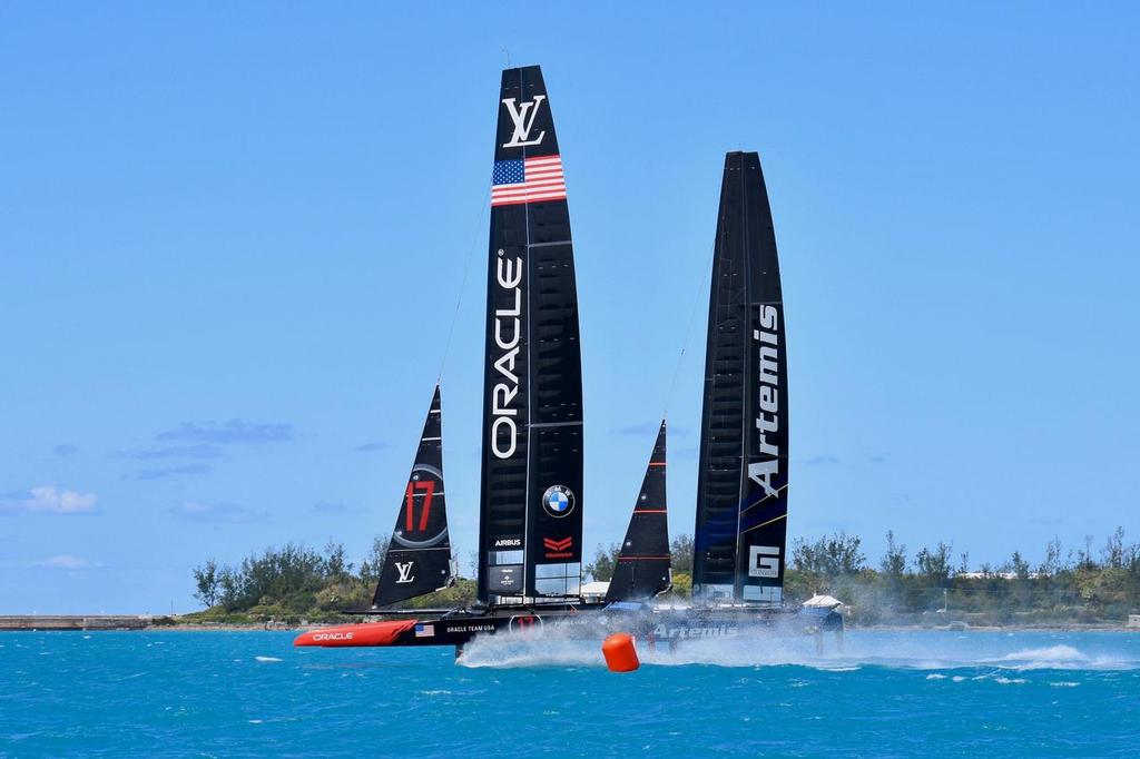 Artemis Racing beat Oracle Team USA four times in Practice Session 3 April 10-12, 2017 © Artemis Racing
