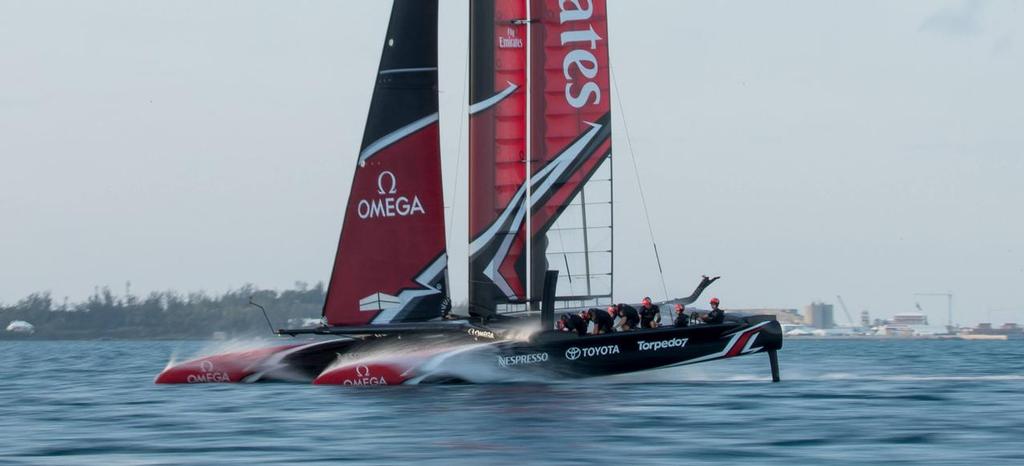 Emirates Team New Zealand on the great Sound © Hamish Hooper/Emirates Team NZ http://www.etnzblog.com