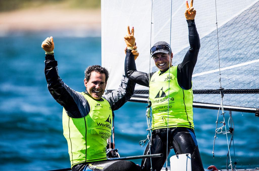 Echavarri and Pacheco - 2017 Sailing World Cup - Hyeres photo copyright Pedro Martinez / Sailing Energy http://www.sailingenergy.com/ taken at  and featuring the  class