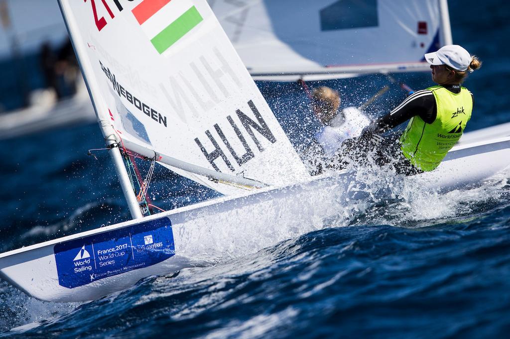 Maria Erdi in the Laser Radial - 2017 Sailing World Cup - Hyeres photo copyright Pedro Martinez / Sailing Energy http://www.sailingenergy.com/ taken at  and featuring the  class